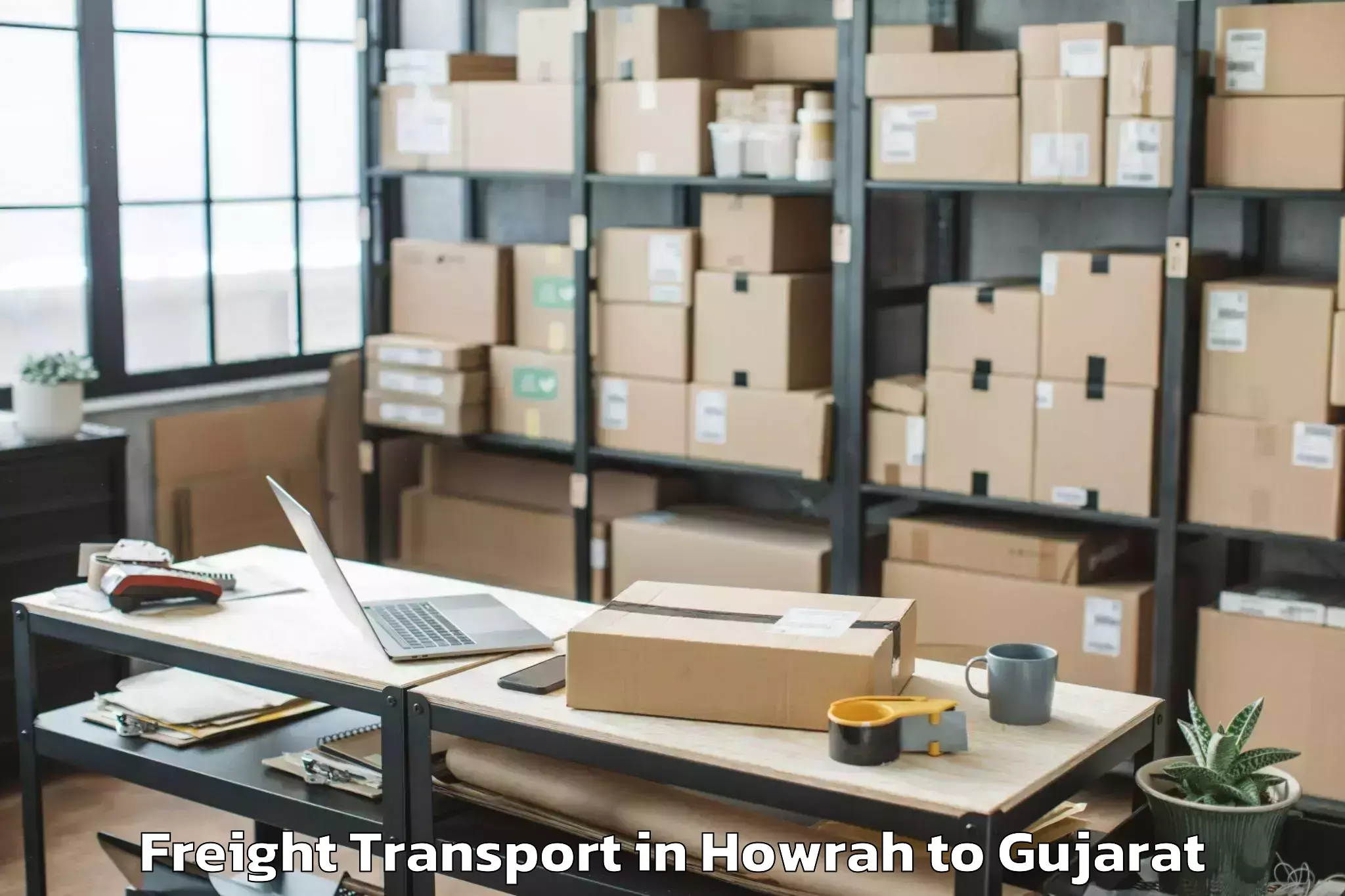 Top Howrah to Rajpipla Freight Transport Available